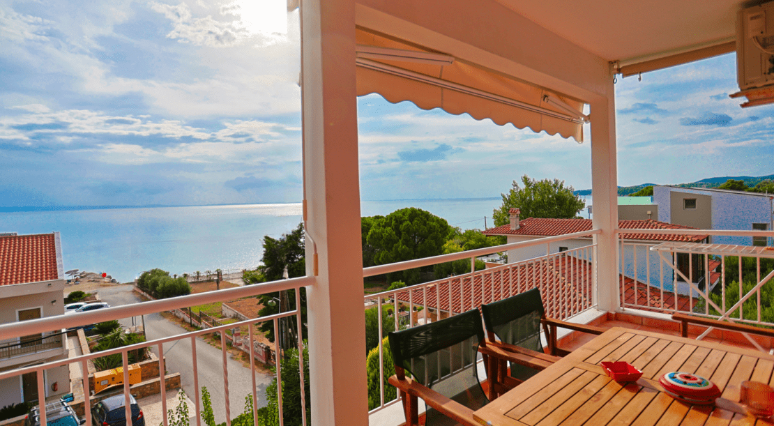 Summer House Nikiti-balcony-sea-view